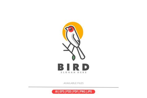 Bird logo simple desig illustration