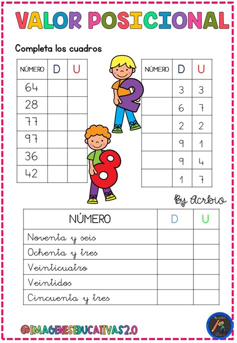 VALOR POSICIONAL REPASO 2 CIFRAS (17) – Imagenes Educativas