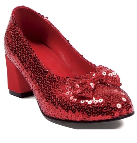 S26 Judy Dorothy Wizard of OZ Sequin Red Ruby Women Ladies Adult Shoes