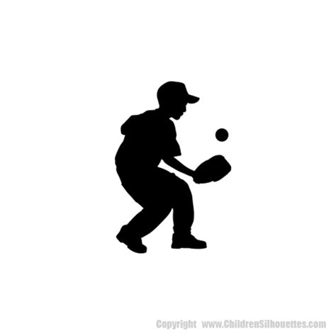 BOY PLAYING BASEBALL Silhouette Wall Decals, Boy Baseball