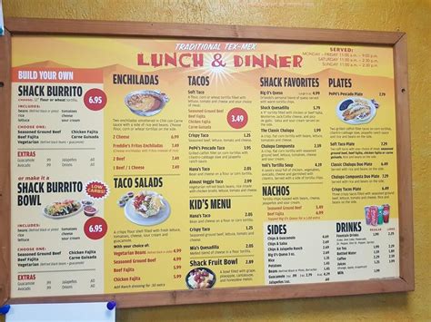 Online Menu of Taco Shack Restaurant, Austin, Texas, 78756 - Zmenu