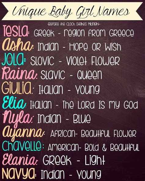 Before the Clock Strikes Midnight: Unique Baby Girl Names | Irish baby names, Baby girl names ...