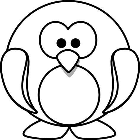 Penguin Black White Line | Clipart Panda - Free Clipart Images