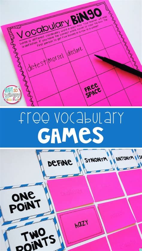 10 Games to Play with any Vocabulary Words - Not So Wimpy Teacher ...