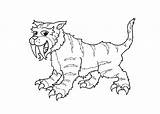 Saber tooth tigers coloring Pages sketch template