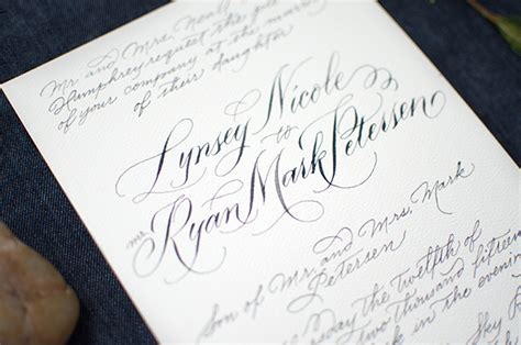 Classic Hand Calligraphed Wedding Invitations