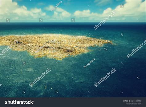 Aerial View Plastic Island Great Pacific Stock Illustration 2211466957 | Shutterstock