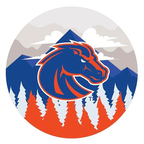 Boise State Broncos 12" Landscape Circle Sign | Circle wall art, Boise state university, Wall art