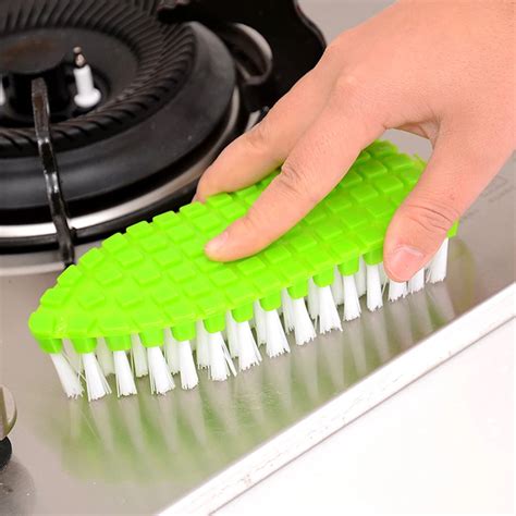 Kitchen Cooking Supplies Bendable Hand held Cleaning Brush Rust Remover Clean Washing Tool ...