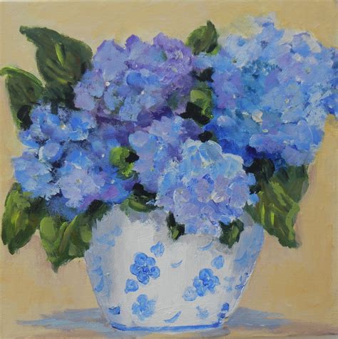 My Painted Garden: Painting Blue Hydrangeas