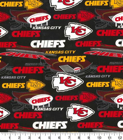 NFL KANSAS CITY Chiefs Stadium Print Football 100% Cotton - Etsy