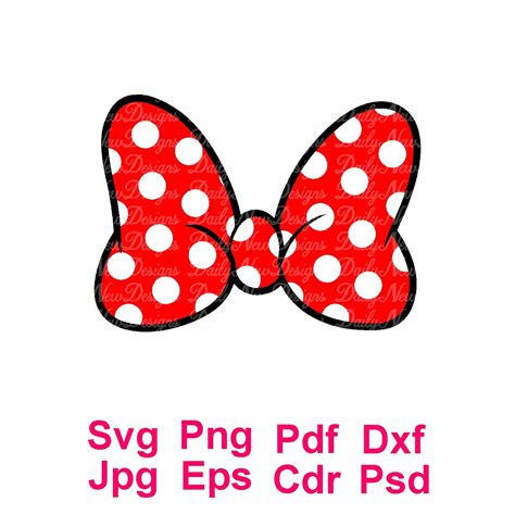 Minnie Mouse Bow SVG Disney Svg Minnie Bow Svg for Cricut | Etsy