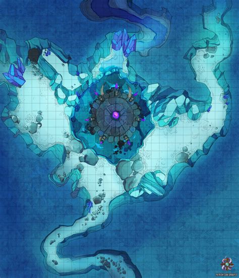 Glacial Cave, Public 30x35 | Dr. Mapzo | Dungeons and dragons, Dnd world map, Fantasy map