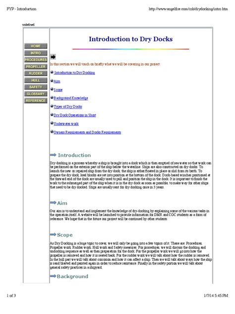 Dry Docking Procedure | PDF | Ships | Propeller