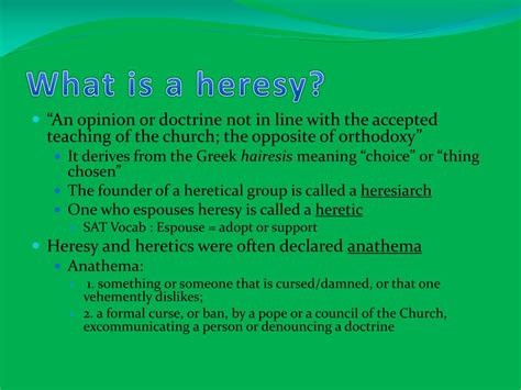 PPT - Heresies PowerPoint Presentation, free download - ID:2663457