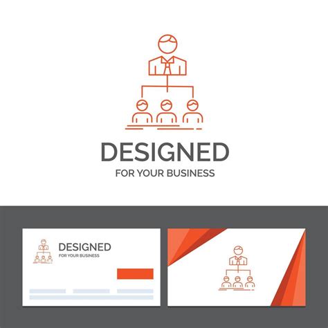 Business logo template for team. teamwork. organization. group. company. Orange Visiting Cards ...