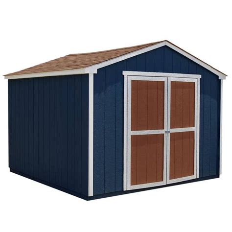 Handy Home Products Installed Princeton 10 ft. x 10 ft. Wood Storage ...