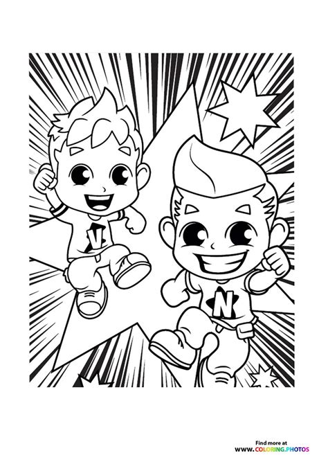 Vlad and Niki - Coloring Pages for kids | 100% free print or download