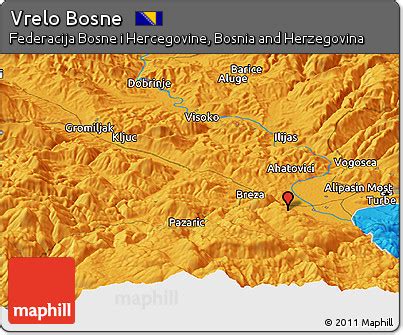 Free Political Panoramic Map of Vrelo Bosne