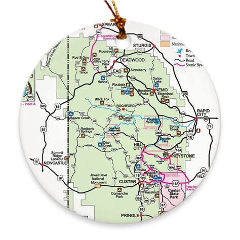 Black Hills National Forest Map Ornaments - Etsy