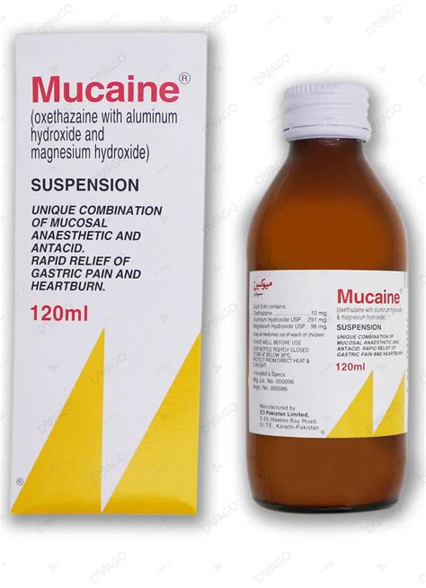 Buy Mucaine Suspension 120ml | Medical Store Pakistan — DVAGO®