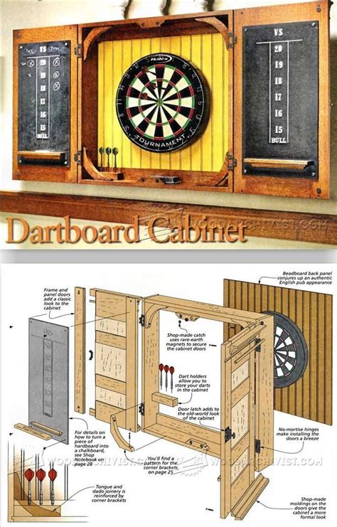 Dartboard Cabinet Plans - Woodworking Plans and Projects | WoodArchivist.com #WoodworkingPlans ...