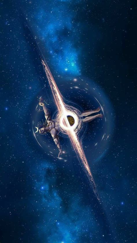 Lord Shiva as Nataraj in Cosmic Galaxy in creative art painting wallpaper | Angry lord shiva ...