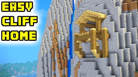 Minecraft Mountain Cliff House Tutorial (How to Build Ideas) - YouTube