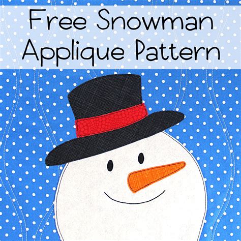 Free Snowman Appliqué Pattern | Shiny Happy World