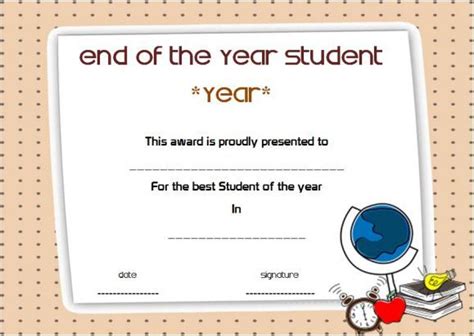 Student Award Template Collection