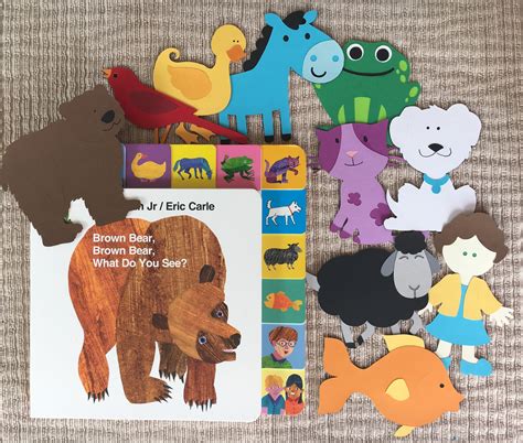 Brown Bear, Brown Bear Storybook Character Props Felt / Flannel Board / Puppet Set for Literacy ...