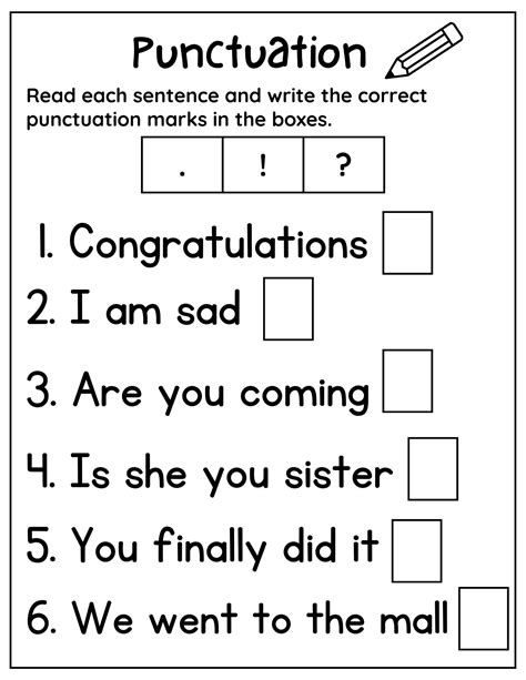 Grammar And Punctuation Worksheets Year 4