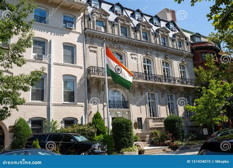 Exterior of the India Embassy Along Embassy Row in Dupont Circle of ...