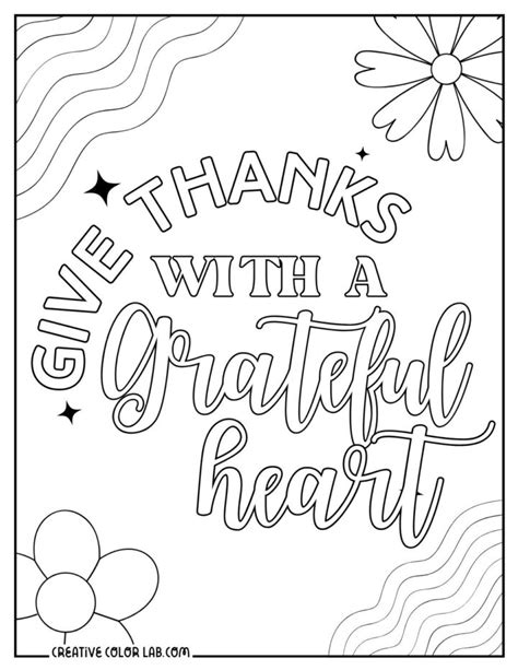 18 Grateful Coloring Pages | Free PDF Printables