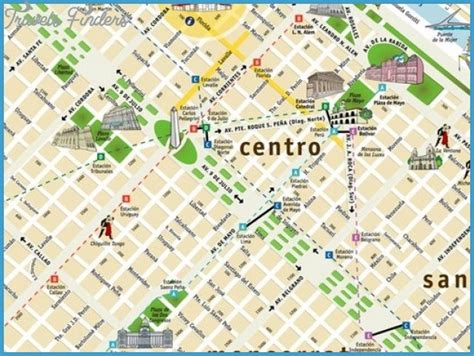 Buenos Aires Map Tourist Attractions - TravelsFinders.Com