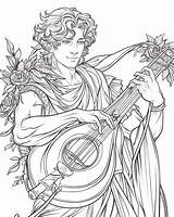 Greek Mythology  Apollo Coloring Pages sketch template