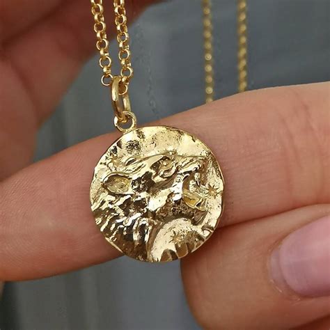 Engraved Gold Plated Leo Zodiac Necklace By Lily Charmed | notonthehighstreet.com