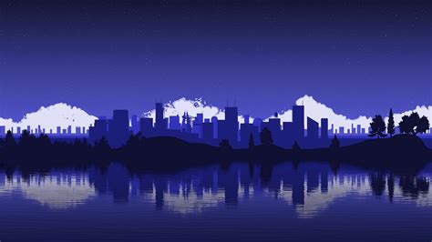 1920x1080 Blue Cityscape Minimalist Laptop Full HD 1080P ,HD 4k Wallpapers,Images,Backgrounds ...