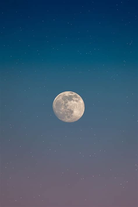 Moon, full moon, stars, sky, space, HD phone wallpaper | Peakpx