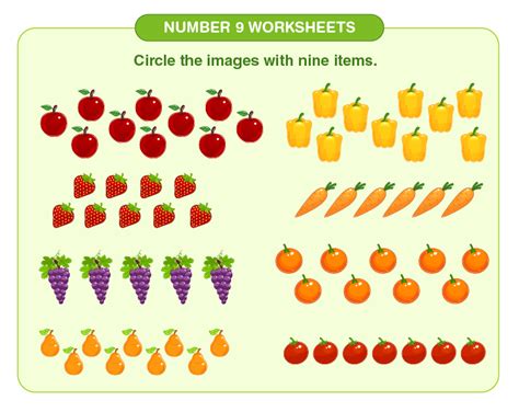 Number 9 Worksheets | Download Free Printables For Kids