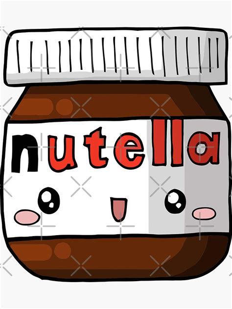 "Kawaii Nutella Jar" Sticker for Sale by MarRodG | Redbubble