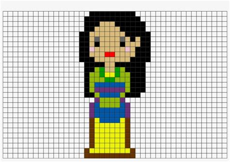 Pixel Art Princesse Disney Mulan Transparent PNG - 880x581 - Free Download on NicePNG