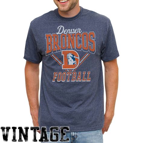 Denver Broncos Gridiron Vintage Short Sleeve T-Shirt - Blue