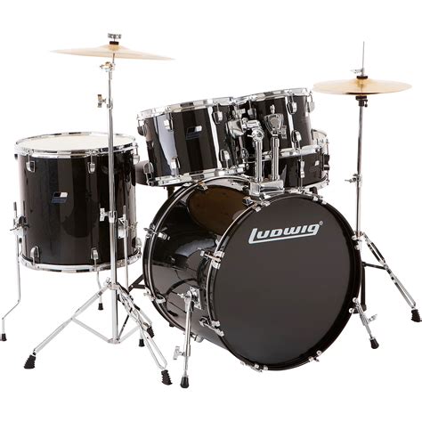 Ludwig BackBeat Complete 5-Piece Drum Set With Hardware and Cymbals ...