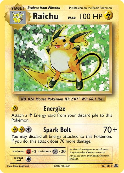 Raichu Evolutions Pokemon Card | Pikawiz