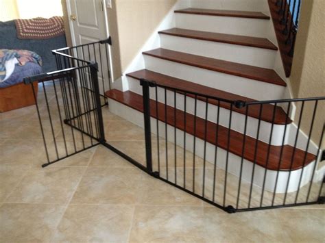 Baby Gate For wide Opening At bottom of Stairs | Baby gate for stairs, Baby gates, Stair decor