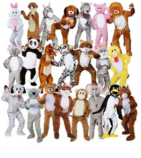 Adult Big Head Deluxe Animal Mascot Fancy Dress Costume Bunny horse teddy mascot costume Jumbo ...