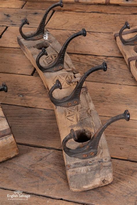 Rustic coat hooks made from reclaimed wood in 2021 | Rustic coat hooks ...