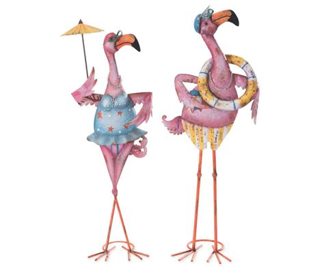 Pink Flamingo 2-Piece Metal Garden Decor Set | Big Lots | Flamingo art, Pink flamingos ...