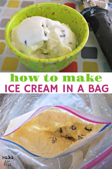 Homemade Ice Cream in a Bag - Mess for Less